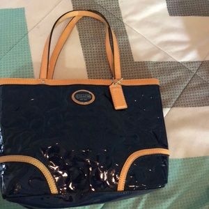 Small Navy Blue Coach Purse